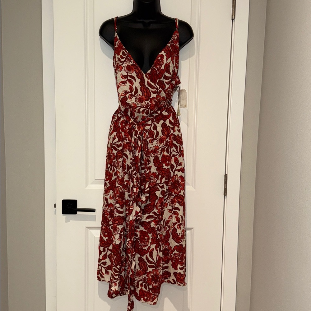 Hinge Strappy Floral Wrap Dress